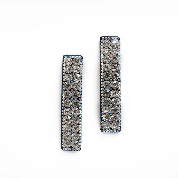 Heavy Studded Crystal Clear Hair Pins